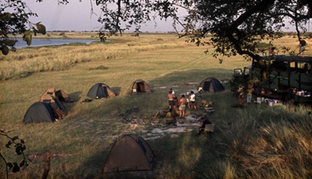 Campamento en excursión por África